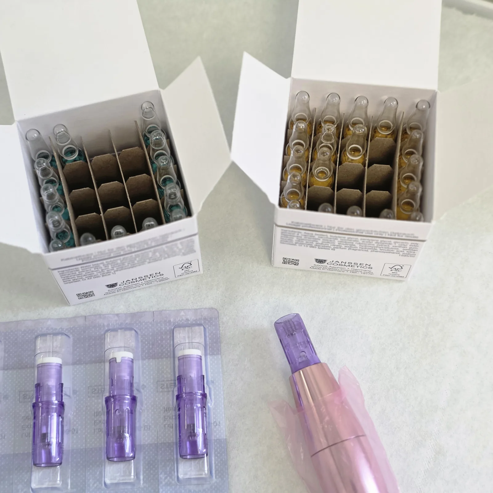 Professional ampoules and sterile needle cartridges