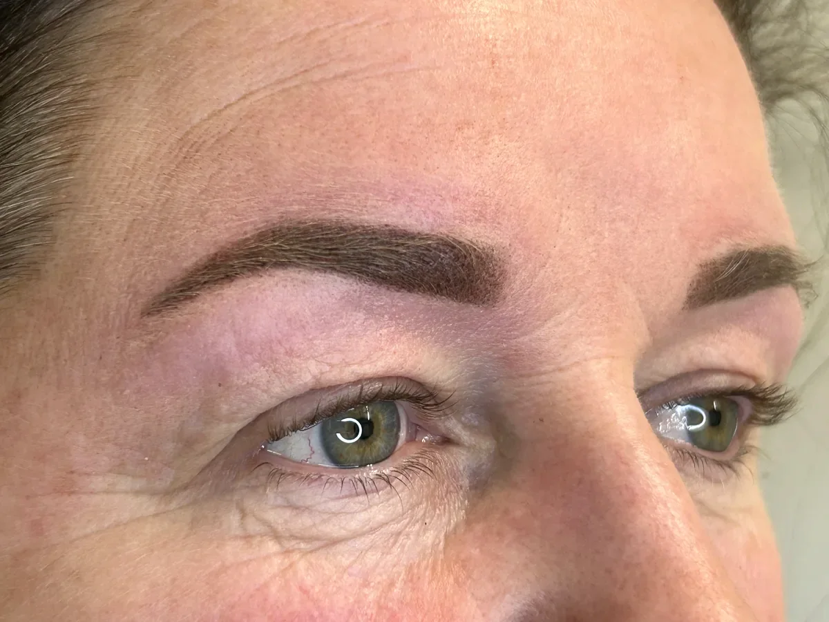 After: Powder brows